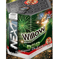 P151517 - Compact WILLOW – 19 Coups Pivoines Colorées avec Bouquet Final Crépitant Doré