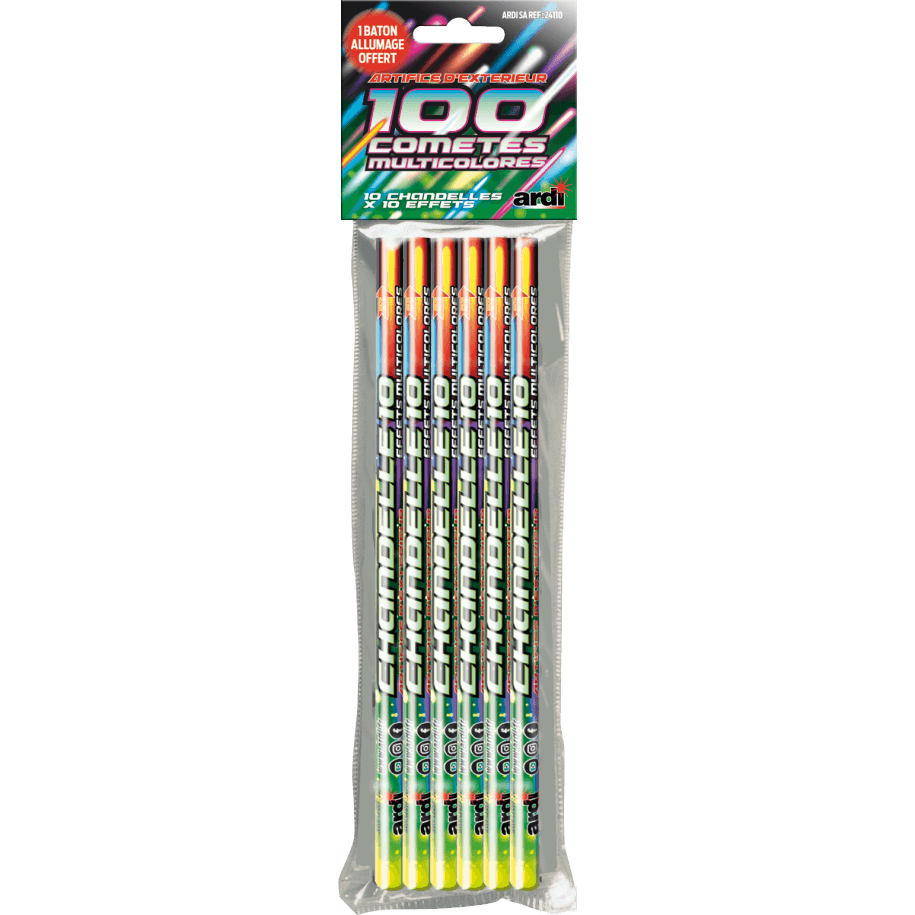 24110 - SÉLECTION DE 10 CHANDELLES 10 EFFETS