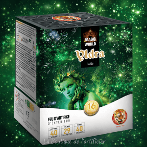 P162117 - Compact YLDRA – 16 Shots Palmiers Bleus et Lucioles Vertes Rouges