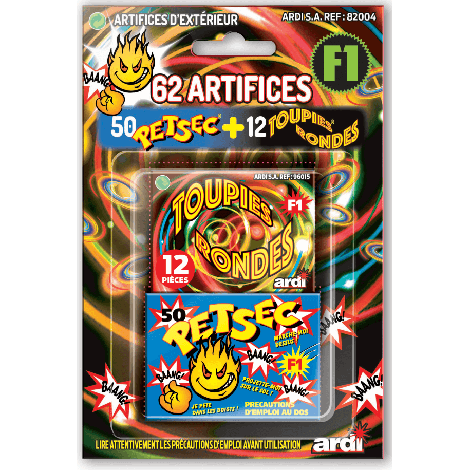 82004 - CARTE DE 50 PETSEC ET 12 TOUPIES