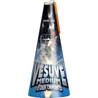 32835 - VÉSUVE MEDIUM ÉTOILES CRÉPITANTES ARGENT