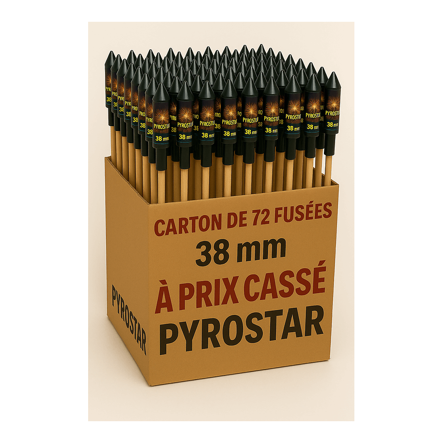 LBDA1234 - Panaché de 72 Fusées de 38mm