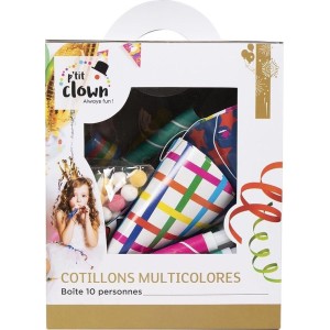 36389 - Kit cotillons boîte 10 personnes - multicolore