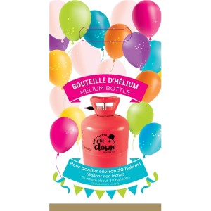 25830 - Bouteille d’hélium jetable – 30 ballons – 0,2 m³