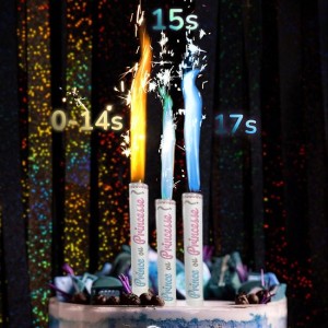 45010 - 2 Fontaines surprises baby shower Garçon 45 sec.