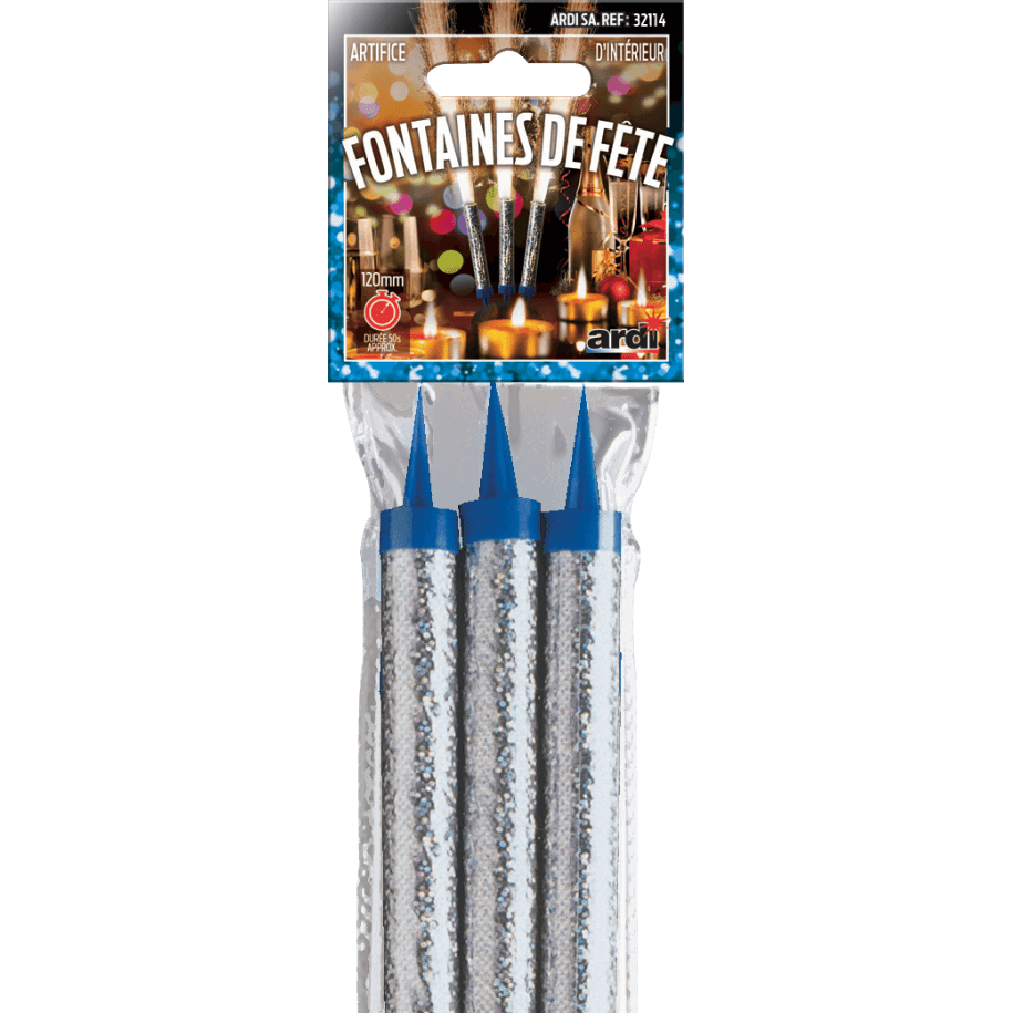 32087 - SACHET DE 3 FONTAINES DE FETE 120MM