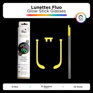 14801 - Lunettes fluorescentes – Paire de lunettes fluo pour soirée