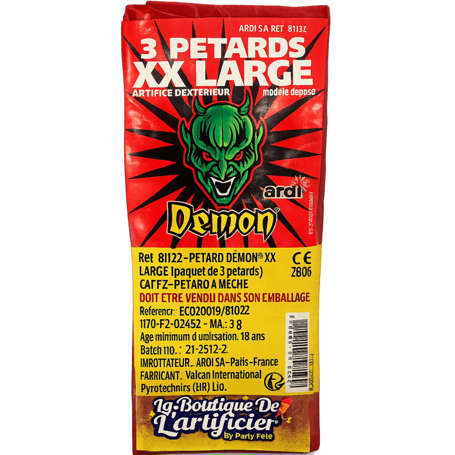 81122 - 3 PETARDS DEMON XXL