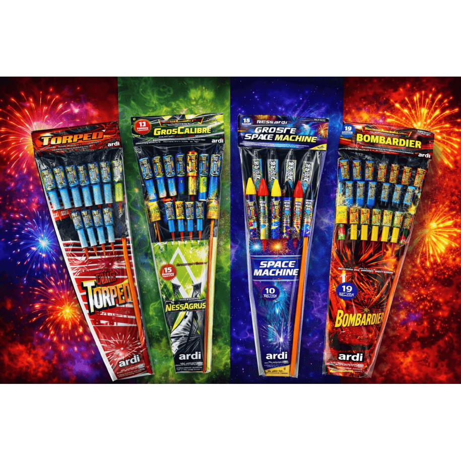 PACK - Pack Fusées Gros Calibre – Bombardier, Torpedo, Space Machine & Criss Cross