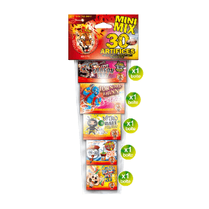P154031 - MINI MIX – Assortiment Compact de 30 Petits Artifices F1
