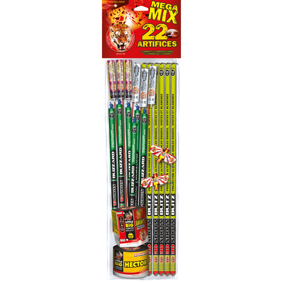 P154431 - MEGA MIX – Assortiment de 22 Artifices Puissants F3