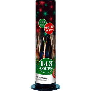 P151597 - Œil de Paon – Chandelle 143 Coups Sifflante Multicolore F2