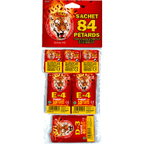 P154425 - Mix 84 Pétards Le Tigre Pyragric – Assortiment de pétards F2 (U2, E-4, D-3)