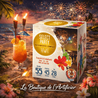 P150918 - Feu d’artifice Hawaï 28 coups – 55 sec – Batterie compacte effets intenses F2