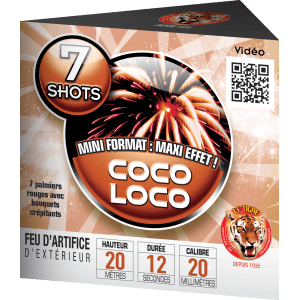 P154464 - Compact COCO LOCO – 7 Shots Palmiers Rouges avec Final Crépitant