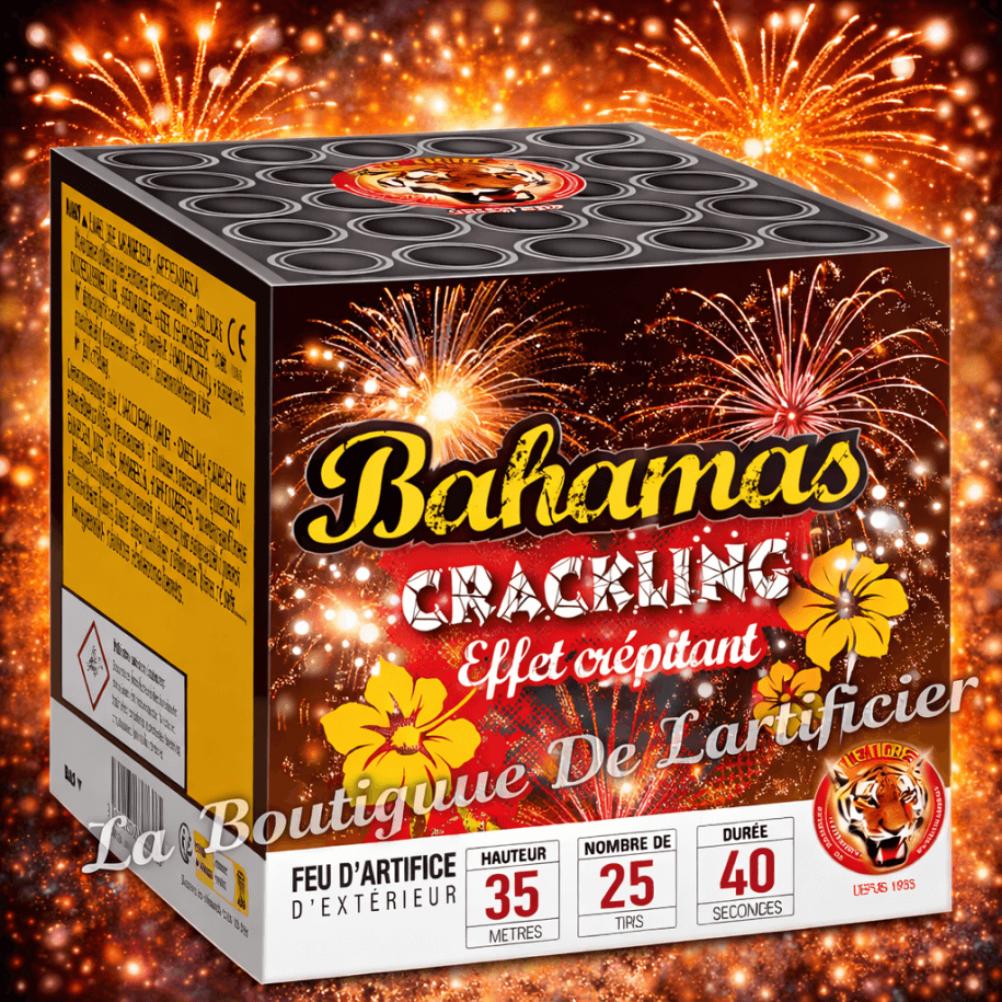 P151476 - Compact BAHAMAS CRACKLING – Effets Colorés et Crépitements Sonores