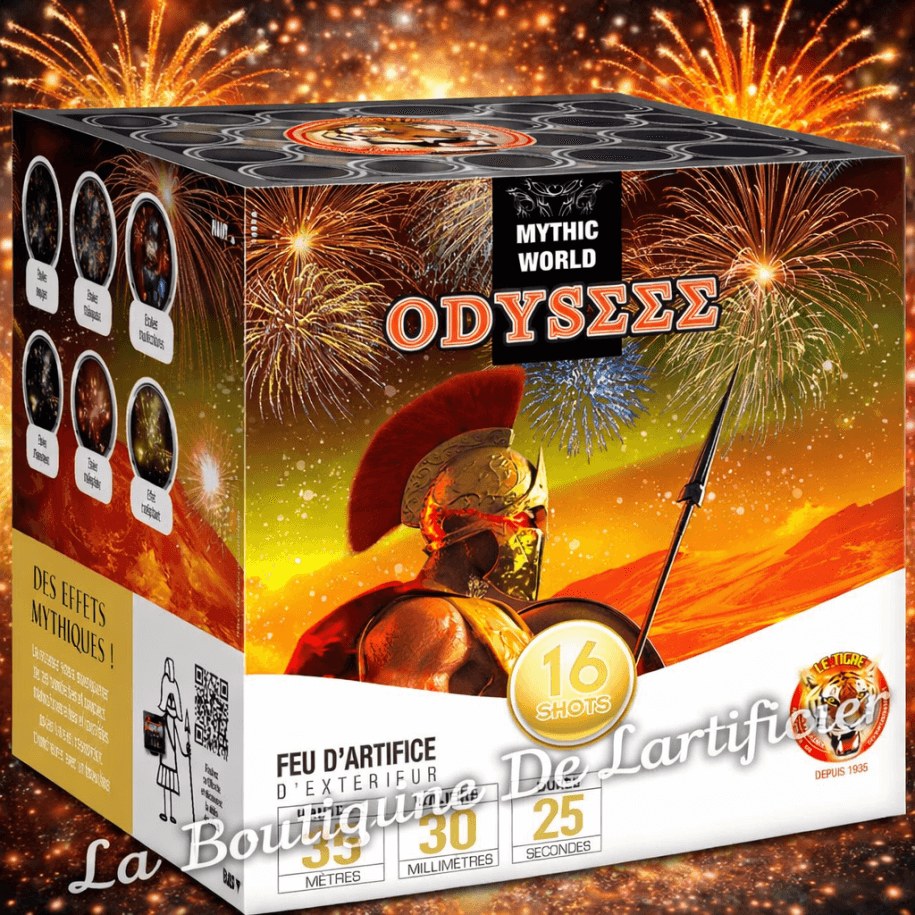 P151477 - Compact ODYSSEE – 16 Coups Multicolores avec Bouquet Final Crépitant